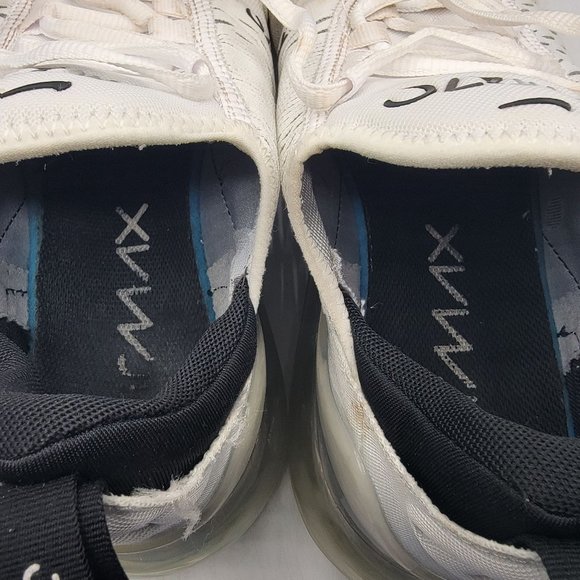 Nike Air Max 270 Mens 9 White Black Running Athletic Comfort Shoes AH8050-100 - Picture 12 of 15